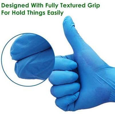 Anti Bacterial Disposable Nitrile Gloves Powder Free Professional Grade Food Safe Non Latex  Convenient Dispense