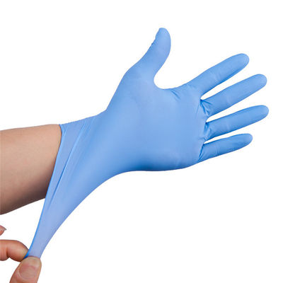 5.0g Disposable Medical Nitrile Gloves , Blue XL Disposable Nitrile Gloves