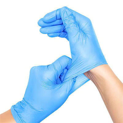 5.0g Disposable Medical Nitrile Gloves , Blue XL Disposable Nitrile Gloves