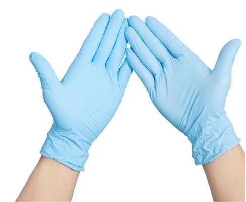 Large Royal Blue Disposable Industrial Nitrile Gloves