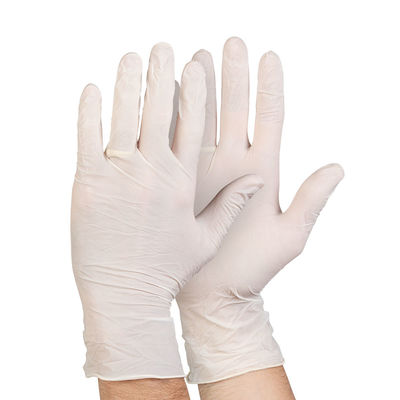 Anti Pollution Disposable Medical Latex Gloves , Disposable Latex Work Gloves