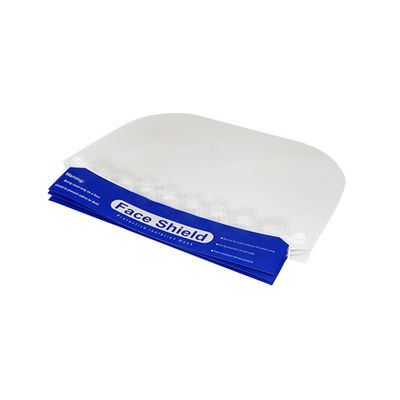 Adult Disposable Medical Face Shield , Plastic Transparent Safety Face Shield
