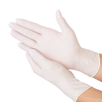 Waterproof Disposable Medical Latex Gloves Without Powder