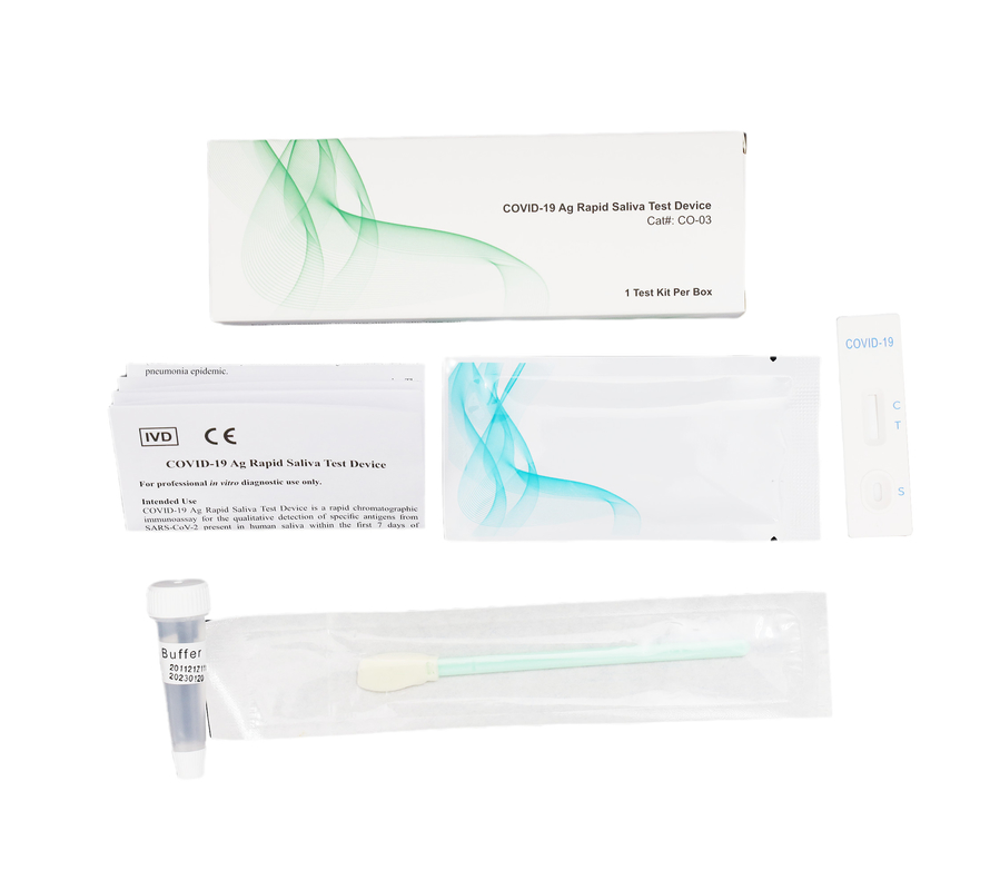 High Relative Sensitivity COVID - 19 Ag Rapid Saliva Test Device Chromatographic Immunoassay
